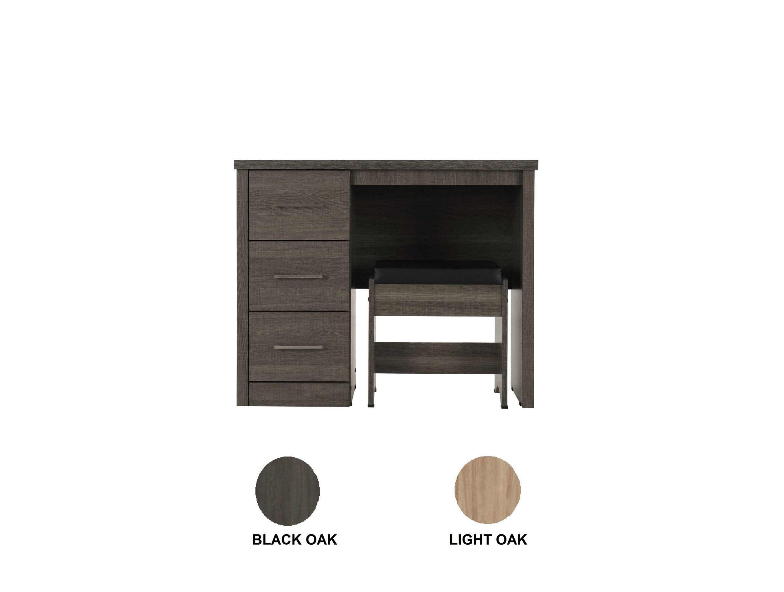 Premium 3 Drawer Desk/Dressing Table & Stool - Image 3