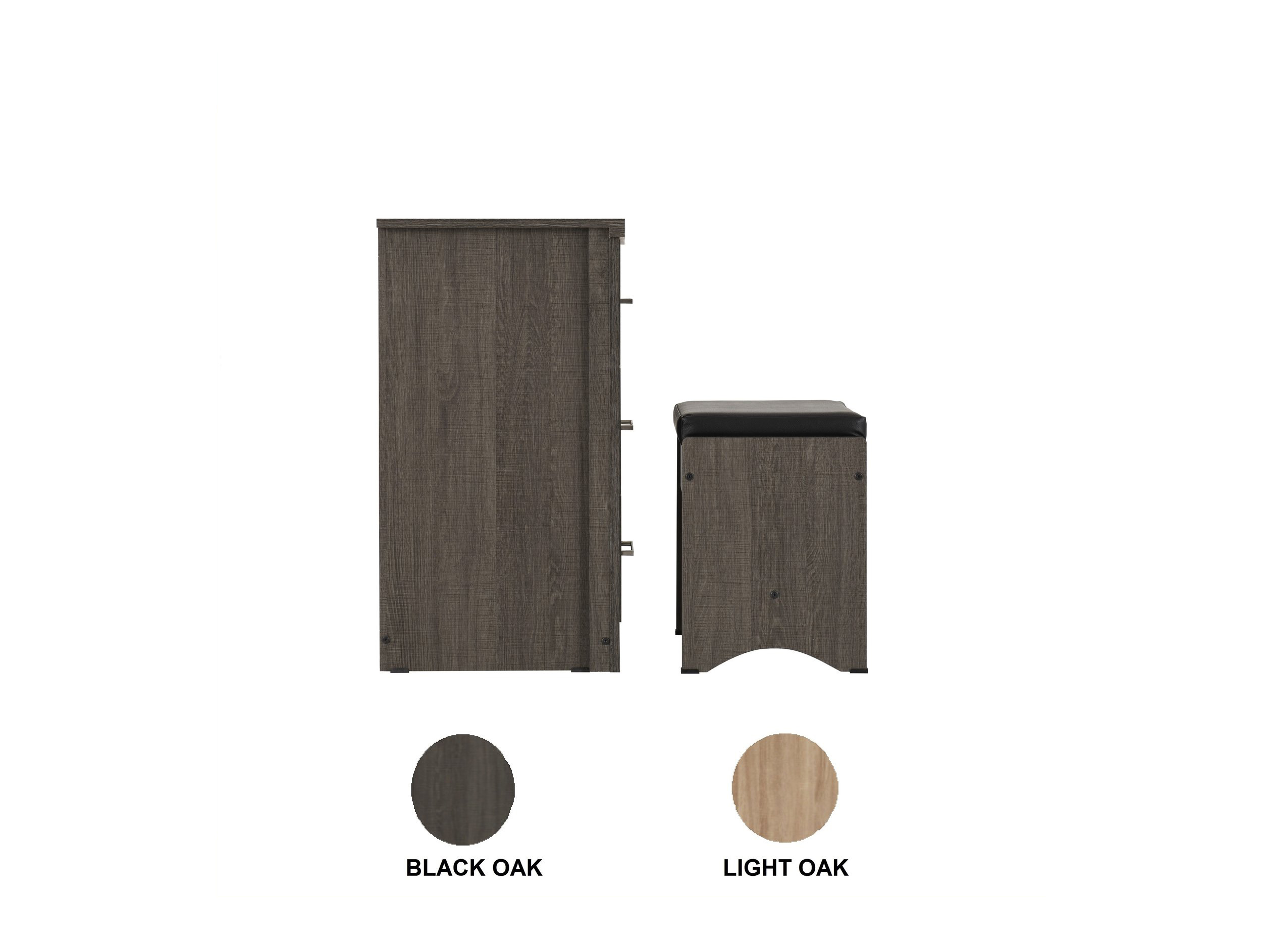 Premium 3 Drawer Desk/Dressing Table & Stool - Image 5