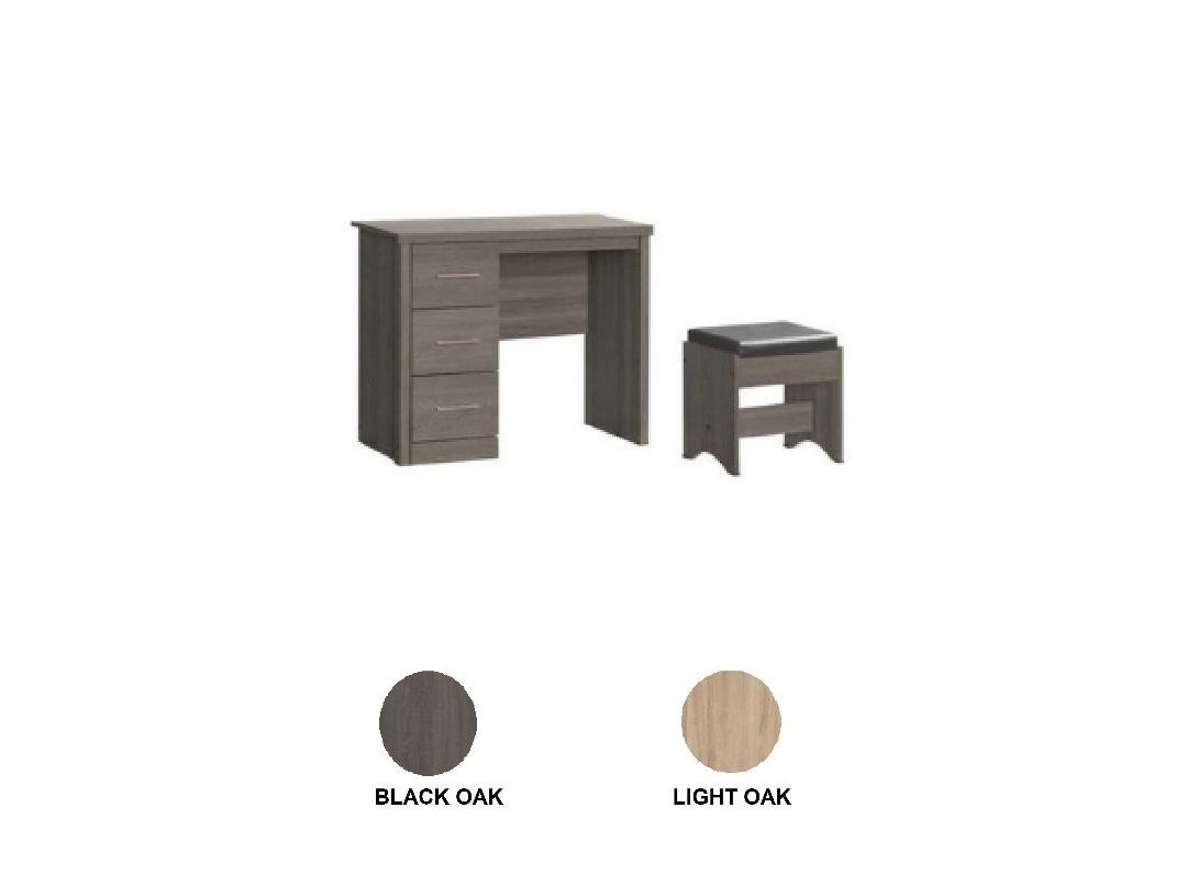 Premium 3 Drawer Desk/Dressing Table & Stool - Image 9