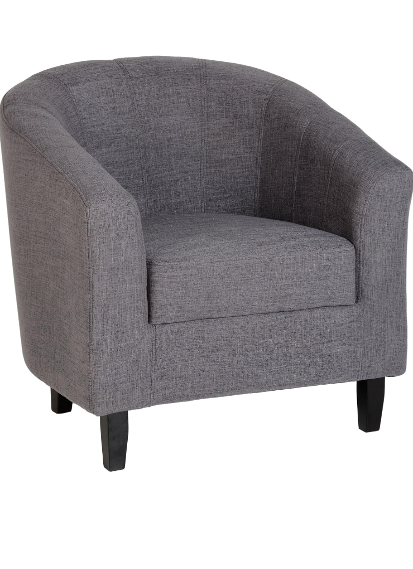 Tub Chair - Black Faux Leather - Image 4